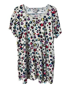 Logo by Lori Goldstein Animal Print Top